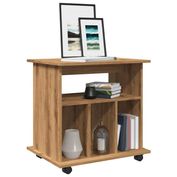 vidaXL Rollcontainer Artisan-Eiche 60x45x60 cm Holzwerkstoff, 856663