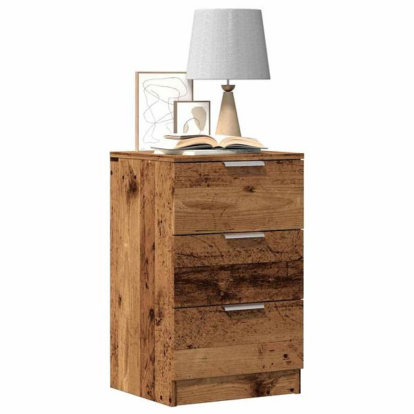 vidaXL Nachttische 2 Stk. Altholz-Optik 40x36x65 cm Holzwerkstoff, 856933
