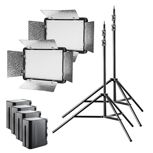 Walimex pro LED Versalight 500 Daylight Set2 Akku, 1022039