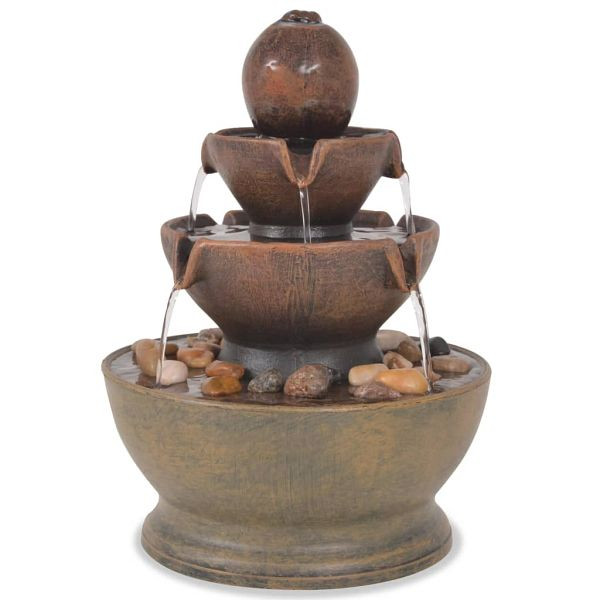 vidaXL Zimmerbrunnen mit Pumpe Polyresin, 244287