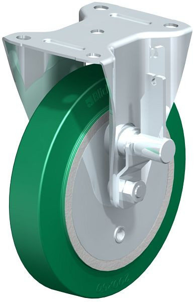 Blickle B-GST 200K-TB Bockrolle mit Trommelbremse, Blickle Softhane®, Grün, 842753