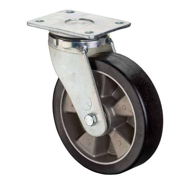 BS Rollen Schwerlastrolle, Breite 50 mm, Ø160 mm, bis 500 kg, Lauffläche Guss-Polyurethan 78 Shore A, Radkörper Aluminium, Kugellager, RR100.B91.160