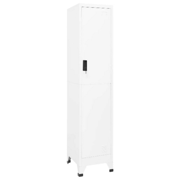 vidaXL Schließfachschrank Weiß 38x45x180 cm Stahl, 339772