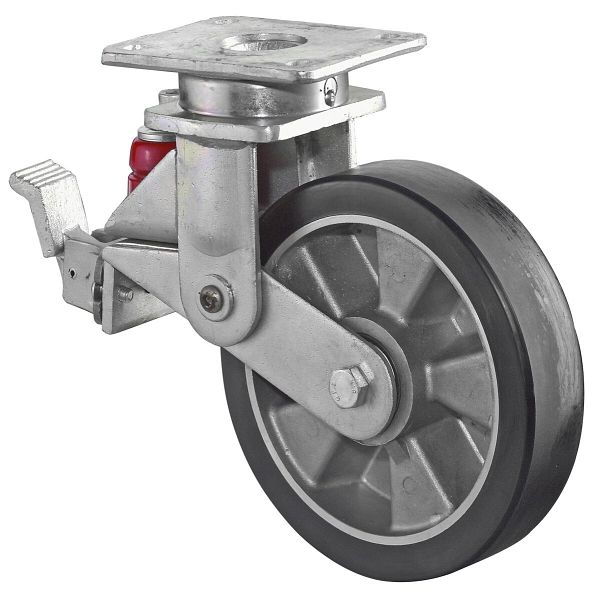 BS Rollen Gefederte Schwerlastrolle Mit Feststeller Breite 50 Mm 125 Mm Bis 550 Kg Guss Polyurethan 95 Shore A Koerper Guss Kugellager T120 C10 125 BS Rollen Gefederte Schwerlastrolle Mit Feststeller Breite 50 Mm 125 Mm Bis 550 Kg Guss Polyurethan 95 Shore A Koerper Guss Kugellager T120 C10 125