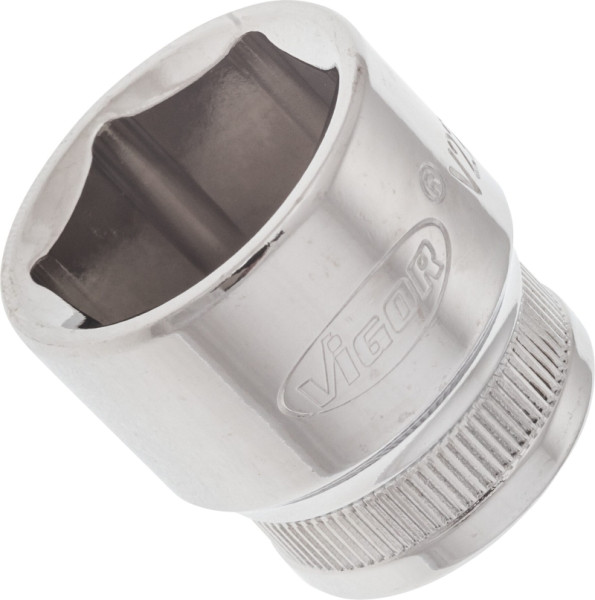 VIGOR Steckschlüsseleinsatz, Vierkant hohl 10 mm (3/8 Zoll), Außen-Sechskant Profil, 20 mm, V2264N