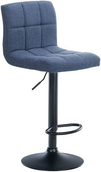 CLP Barhocker Calma Stoff schwarz, blau, 322475, 4251756493110