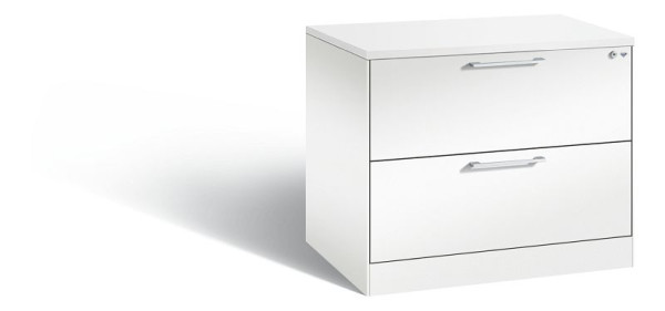 C+P Karteischrank Asisto, H710xB800xT600mm, Farbe: Verkehrsweiß, Bügelgriff, 146273-222 S10044