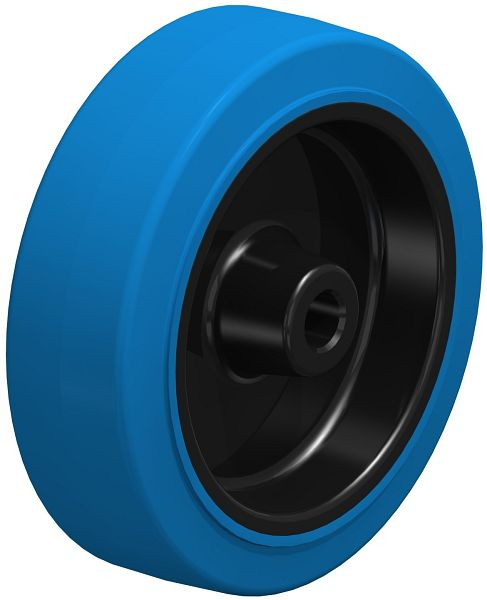 Blickle POEV 125/12G-SB Rad aus Elastik-Vollgummi, Blau, 843912