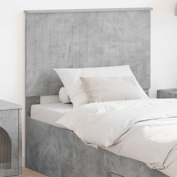 vidaXL Kopfteil mit Kopfteil Beton Grau 90 cm Holzwerkstoff, 887806