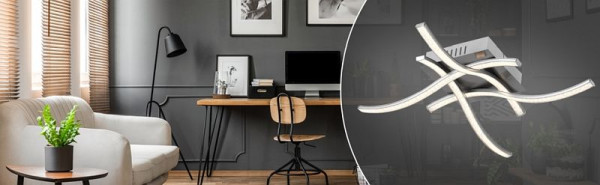 monzana LED Deckenleuchte Tigull 4-flammig, 107638