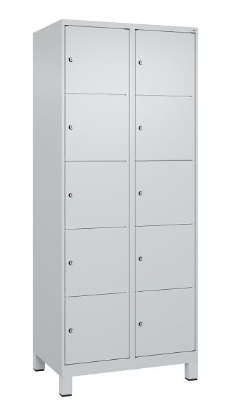 C+P Schließfachschrank Classic PLUS, Füße, 2 Abteile, 1950x800x500mm, 7035/7035, 080010-225 S10009