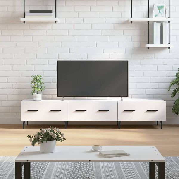 vidaXL TV-Schrank Hochglanz-Weiß 150x36x30 cm Holzwerkstoff, 829166