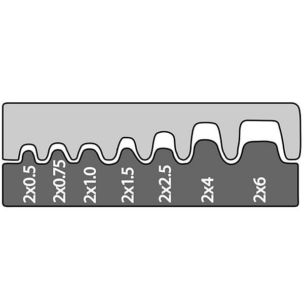 Haupa Einsatz für Twin-Aderendhülsen 0,5-6 mm², 211676/E
