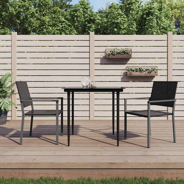 vidaXL 3-teilig Garten-Essgruppe Poly Rattan und Stahl, 3187003