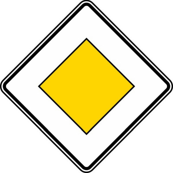 Stein HGS Vorfahrtstraße Nr. 306, 840 x 840 mm, RA1, Flachform 3 mm, 306-313