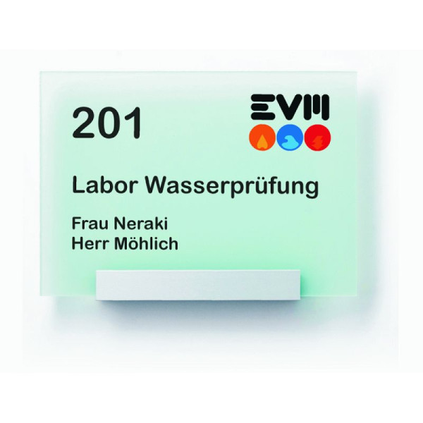 Stein HGS Türschild -Unitex M-, Funktionsschild mit Schieber/155x155mm, blau opak, 21172-02