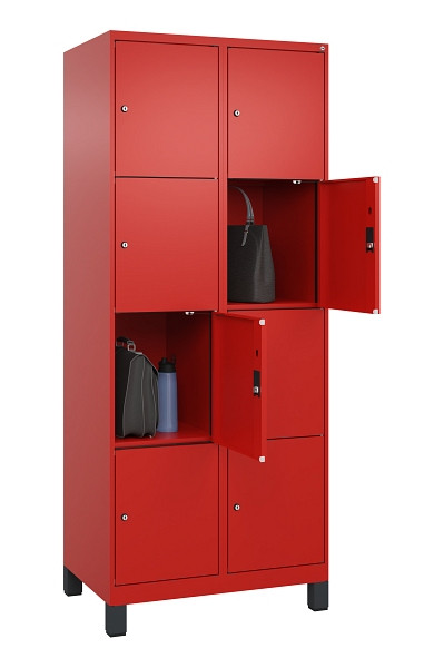 C+P Schließfachschrank Evolo PLUS, mit Füßen, 8 Fächer, 1950x800x500mm, 3020/30, 049010-224 S10025