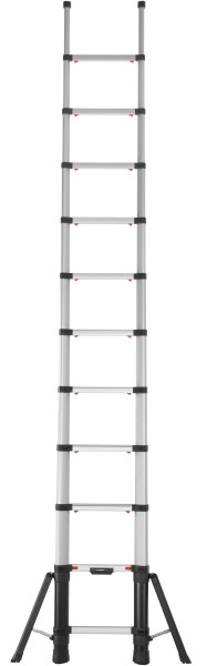 HYMER Teleskop-Anlegeleiter, 11 Stufen, Länge eingefahren 0,87 m / ausgefahren 3,49 m, 801411