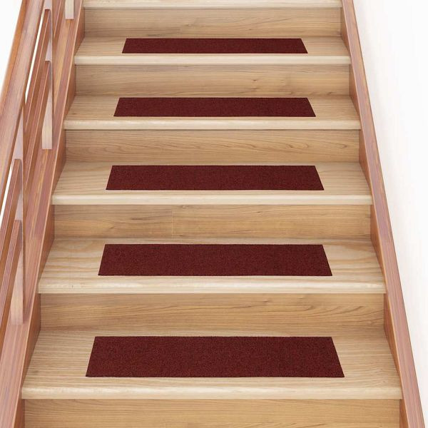 vidaXL Stufenmatten Selbstklebend 30 Stk. Rot 76x20cm Rechteckig, 3365725