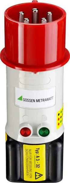Gossen Metrawatt Drehstrom-Adapter für Prüfgeräte und CEE-Steckdosen, Nennstrom 32 A, A3-32, GTZ3603000R0001