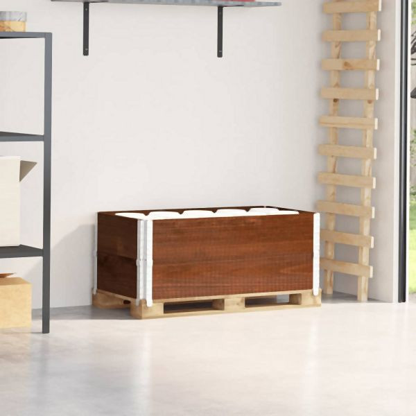 vidaXL Paletten-Aufsatzrahmen 2 Stück Braun 100x50 cm Massivholz Kiefer, 4010285
