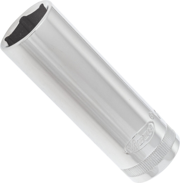 VIGOR Steckschlüsseleinsatz, lang, Vierkant hohl 12,5 mm (1/2 Zoll), Außen-Sechskant Profil, 19 mm, V2590N