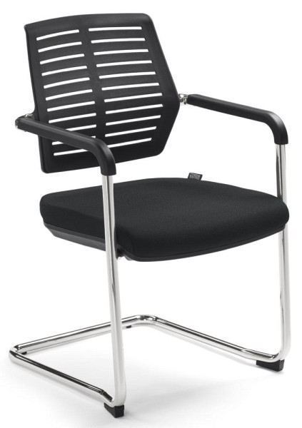 Deskin Besucherstuhl TOP SWING DELUXE 2, Schwarz, 555 x 855 mm, 349227