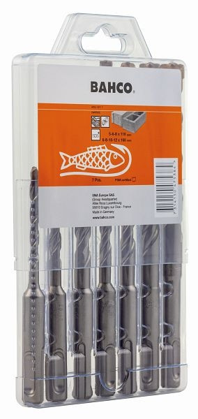 Bahco Bohrersatz für armierten Beton SDS + 2C, 7-teilig, 4652-SET-7