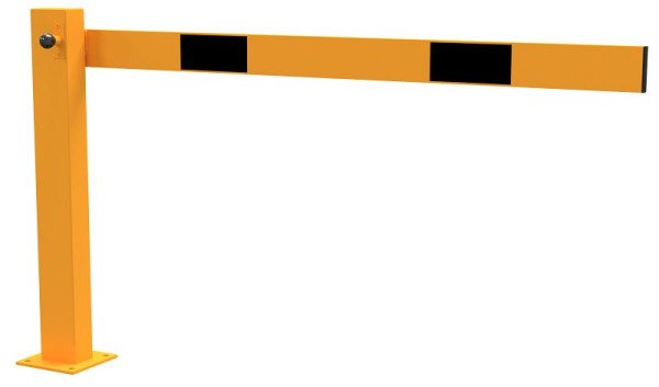 Schake Kompakte Handschranke 1,5m, gelb / schwarz, für Vorhangschloss, 4011_151VPBG