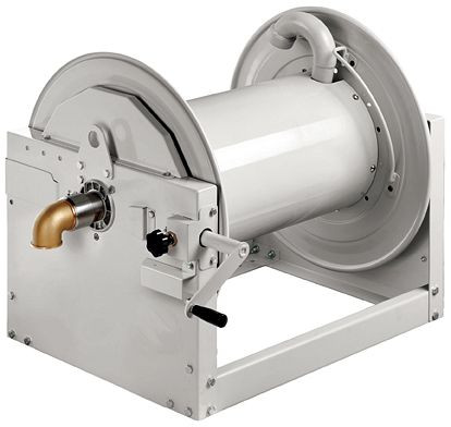 Ebinger Schlauchaufroller HMI 700, Gehäuse Stahl, Schlauch max. 45m - 2" (63mm AD), 20bar/ 90°C (Wasser-Druckluft), 6.700.130.690
