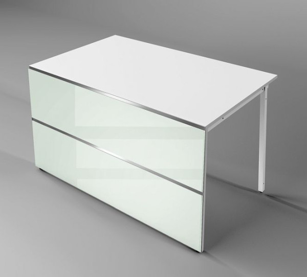 Kerkmann Tischelement mit 2 geraden Seiten der Arbeitsplatte, Atlantis, B 1350 x T 825 x H 750 mm, weiß (Montage), 22339482-1