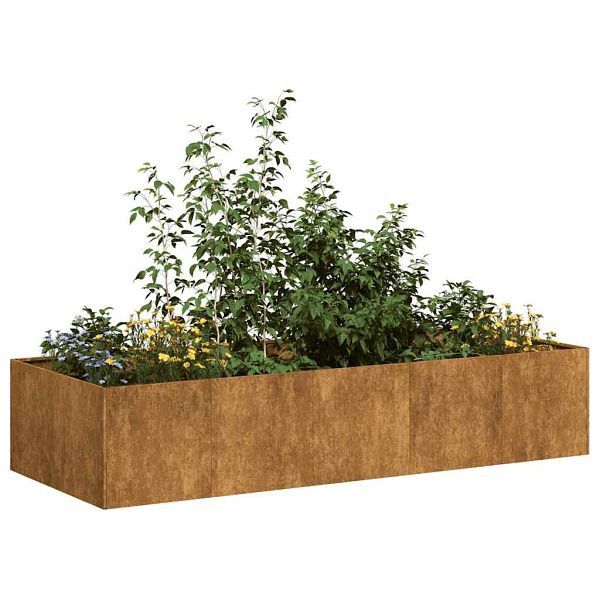 vidaXL Pflanzkübel Rostig 200x80x40 cm Wetterfester Stahl, 860758