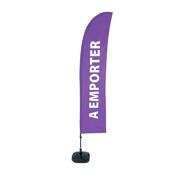 Showdown Displays Beach Flag Budget Wind Komplettset Take Away Violett Französisch, BFBL-WT21-17-I596