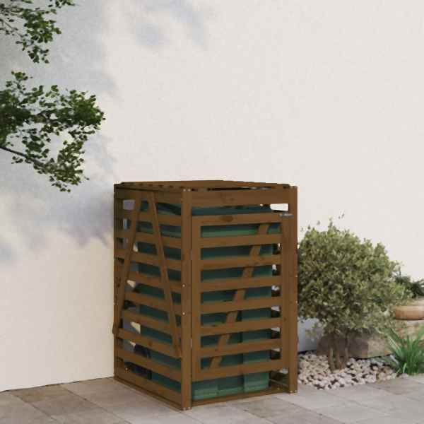 vidaXL Mülltonnenbox Honigbraun 84x90x128,5 cm Massivholz Kiefer, 825103
