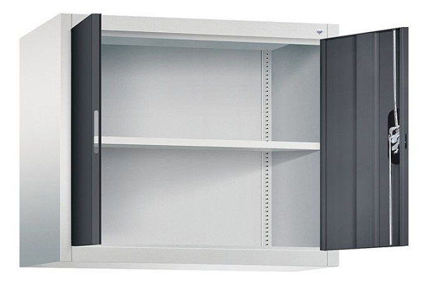 C+P Aufsatzschrank Acurado, H790xB930xT400mm, Farbe: Lichtgrau / Schwarzgrau, Muldengriff, 9265-000 S10216