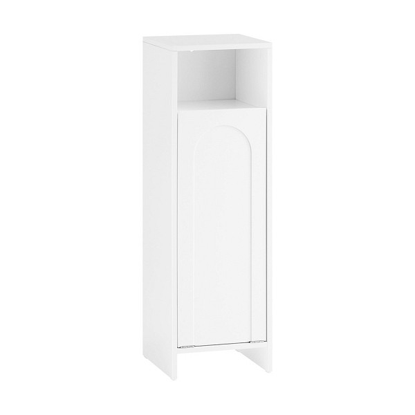 SoBuy Wäscheschrank mit einer Tür Weiß 30x30x97 cm, Funktional, BZR161-W