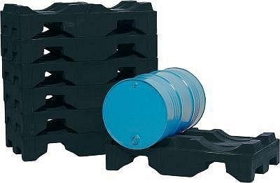 asecos Fasspalette PE für 2x200l Fässer, 2678