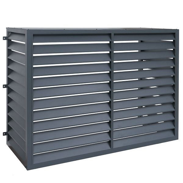 Mendler Verkleidung für Klimaanlage/Wärmetauscher HWC-O43, Abdeckung Schutzgitter, Metall 132x175x75cm, anthrazit, 121573