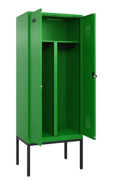 C+P PSA Doppel-Spind Evolo PLUS, Gestell, 2 Abteile, 2120x800x500mm, 6037/6037, Drehriegel, 0490327-22P S10026