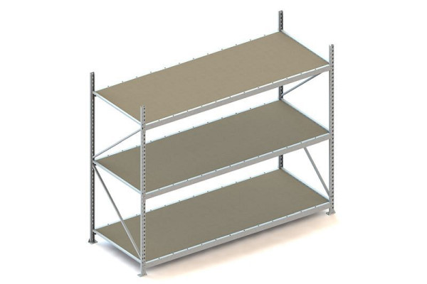 Meta MINI-RACK GR 2200x2600x1050 mm, verzinkt, mit Spanplatten, Bodenanzahl: 3, 20051267