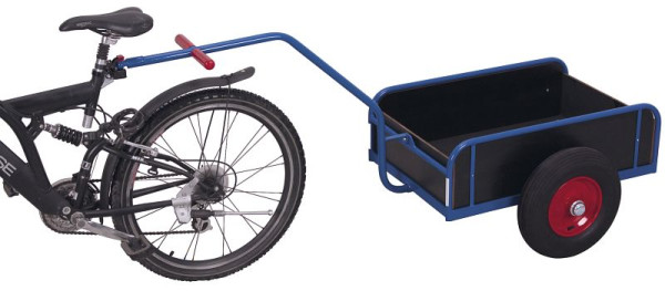 VARIOfit Fahrradanhänger mit Bordwand, Ladefläche: 805 x 535 mm, RAL 5010 enzianblau, zu-1391