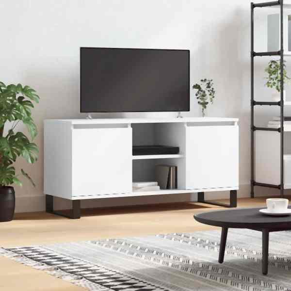 vidaXL TV-Schrank Weiß 104x35x50 cm Holzwerkstoff, 827020