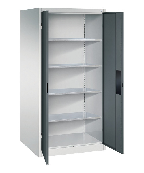 C+P Flügeltürenschrank Acurado, H1950xB930xT800mm, 7035/7016, Traglast 110 kg, 8924-052 S10144