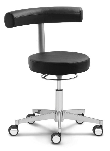Deskin Drehstuhl MED ROUND, Schwarz, 610 x 610 x 710 mm, 346761