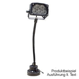 GIFAS SpotLEDFLEX Strahler mit aktuellster LED Technologie, Abstrahlwinkel 5 x 10° C, Gehäuse schwarz, mit Anschlussleitung, mit Ein/Aus-Schalter, 275211