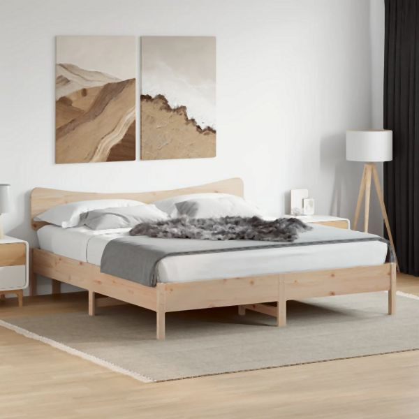 vidaXL Massivholzbett ohne Matratze 200x200 cm Kiefer, 3328220