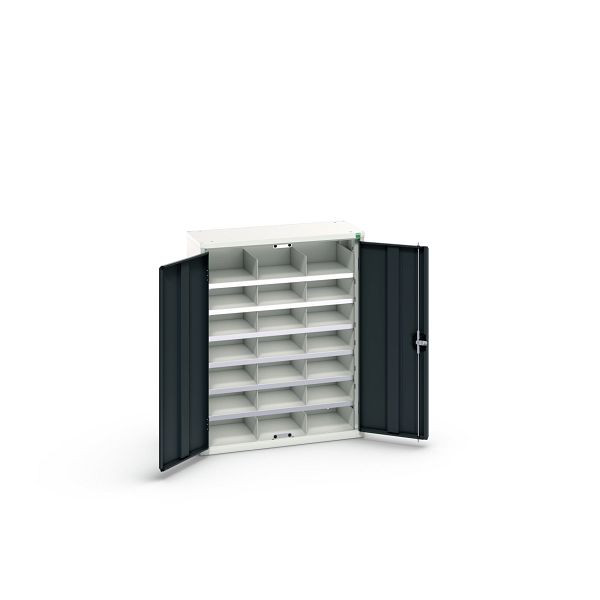 bott verso Fächerschrank, mit 21 Abteilen, BxTxH: 800 x 350 x 1000 mm, Lichtgrau / Anthrazitgrau, 16926402.19