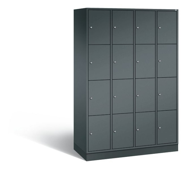 C+P Schließfachschrank Intro, 16 Fächer, H1950xB1220xT490 mm, Anthrazit, 8470-401 S10203