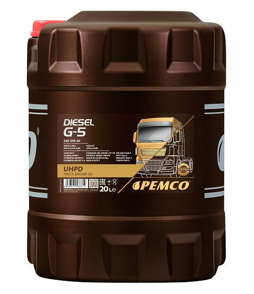 PEMCO Mehrbereichsöl 705 Diesel G-5 UHPD 10W-40, VE: 20 l, PM0705-20