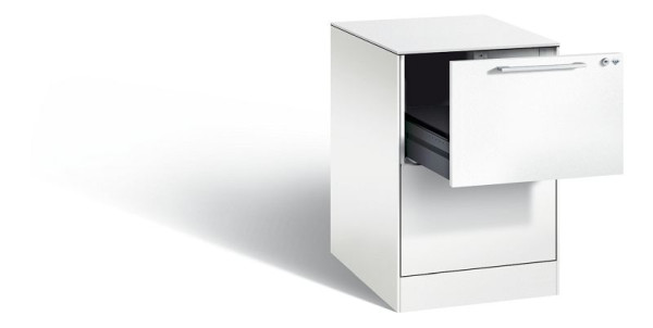 C+P Karteischrank Asisto, H710xB440xT600mm, Farbe: Verkehrsweiß, Bügelgriff, 146275-221 S10025